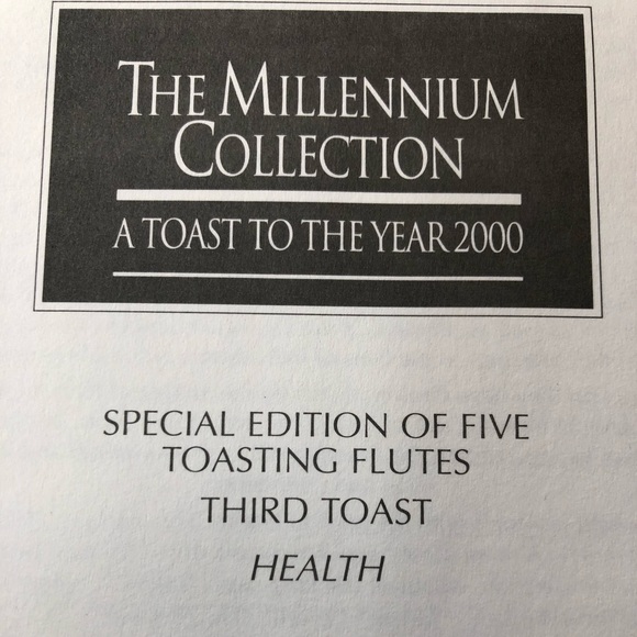 Waterford Crystal Millenium Collection “Health” set of 2 Champagne Flutes - Picture 6 of 6